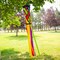 In the Breeze 5209 — Fiesta Diagonal Weave 40-inch Windsock — Colorful Lattice Windsock with Color-Coordinated Tails